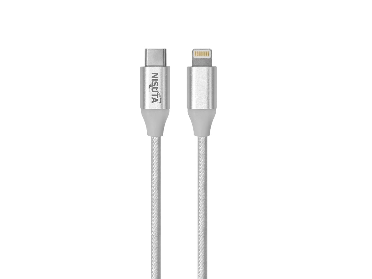 1 Cable USB C 3.1 5G a lightning iphone de 1m de 3.1A con malla de tela - Imagen 1