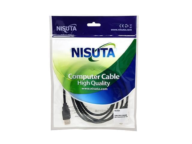 4 CABLE USB 2.0 AM-BM de 1,8 MTS - Imagen 1
