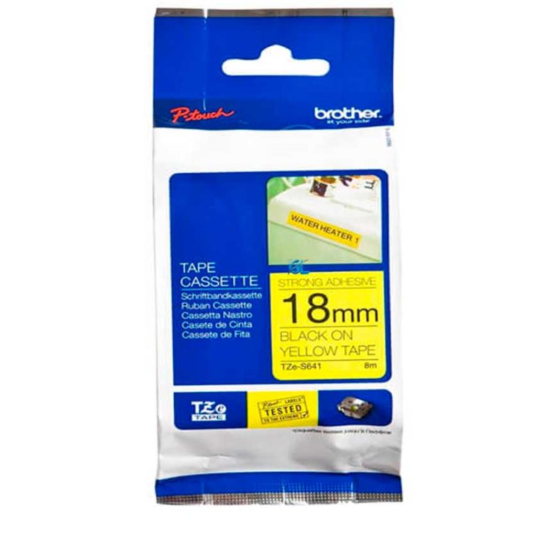 Cinta-TZE-S641-768x768 Cinta Brother TZE-S641 Negro Sobre Amarillo 18mm - Imagen 1